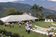 Alquiler carpa 12x6mts transparente.