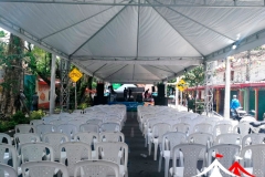 Alquiler techo 24x12mts, tarima y carpa, sonido.