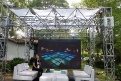 Techo en Trimalla para Stand Fizebad Feria de Novias